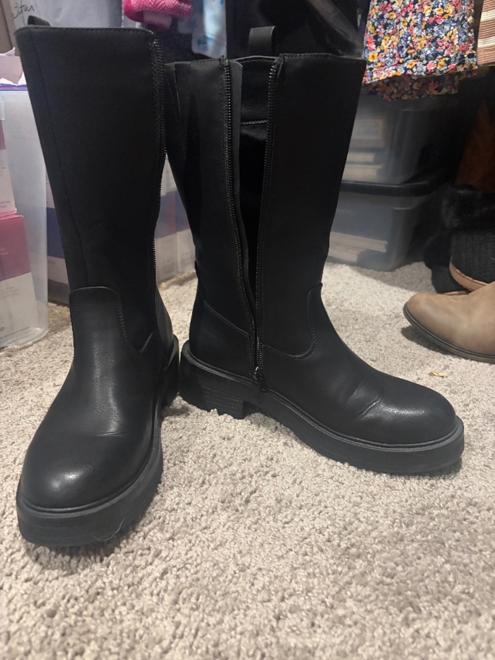 Women’s Black Mid-Calf Boots – Size 6M – Excellent Condition